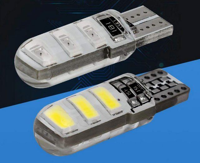 6 LED Parking Bulbs for Car & Bike (Set of 2) - White/Blue/Red/Green - bikerstore.in