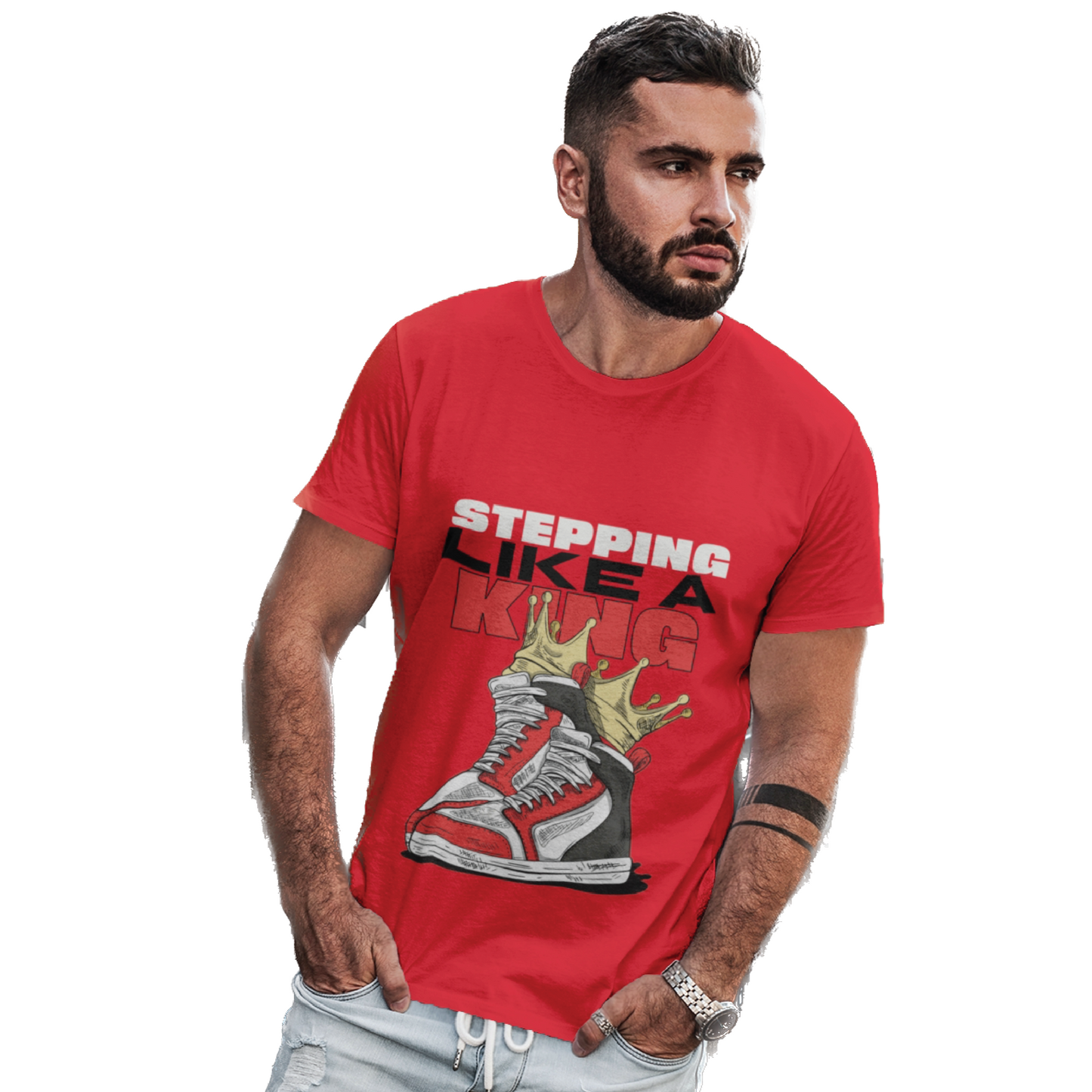 Stepping Like a King! T-Shirt For Men | BIKERSTORE.IN - bikerstore.in
