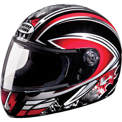 Studds Chrome D1 Decor Black N2 Helmet - bikerstore.in