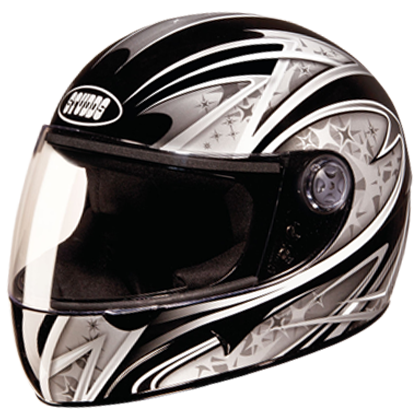 Studds Chrome D2 Decor Black N4 Helmet - bikerstore.in
