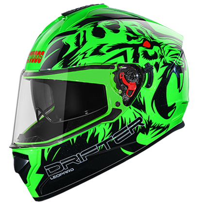 Studds DRIFTER D2 DECOR GREEN N9 - bikerstore.in