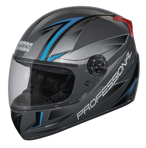 Studds Professional D2 Decor Grey N1 Helmet - bikerstore.in