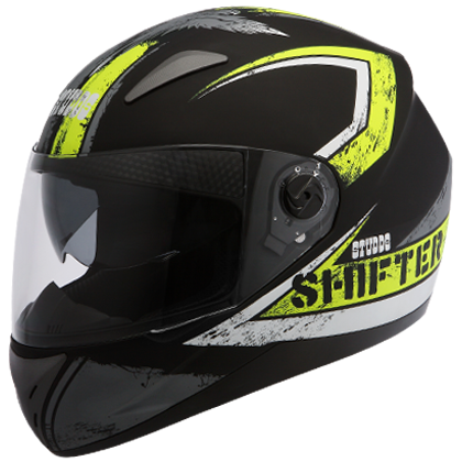 Studds SHIFTER D1 Decor Matt Black YELLOW N5 - bikerstore.in