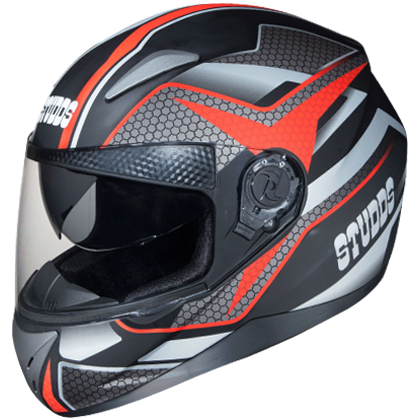 Studds SHIFTER D8 Decor Matt Black N2 - bikerstore.in