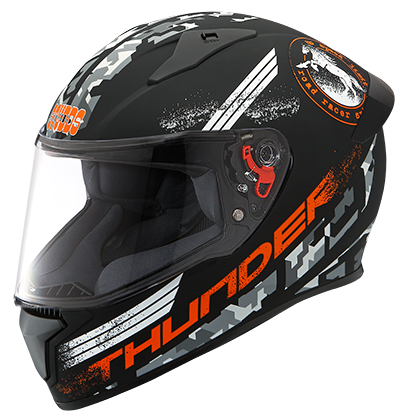 Studds Thunder D2 Decor With Spoiler MATT Black N10 - bikerstore.in