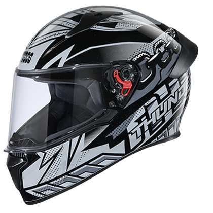 Studds Thunder D5 Decor With Spoiler Black N4 - bikerstore.in