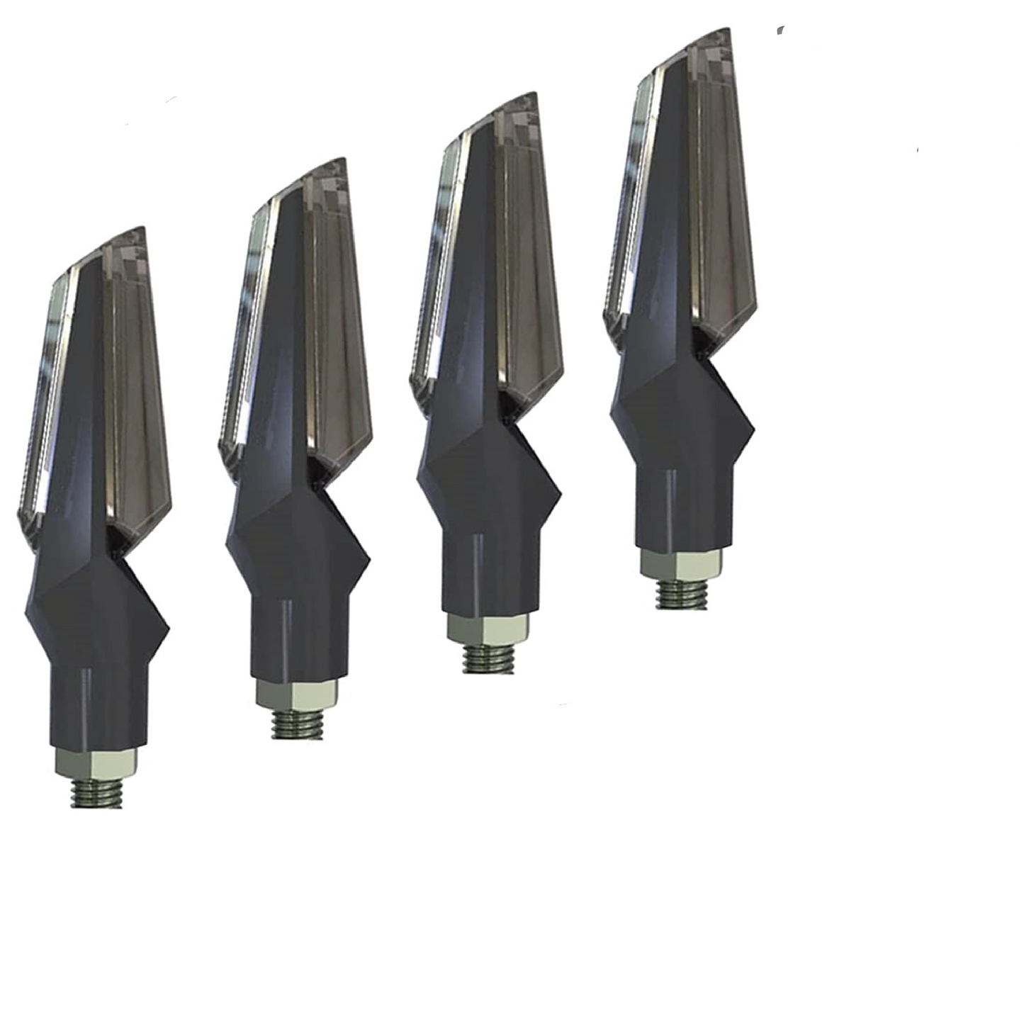 Bike Dual Side Yellow Blue Indicator (Front & Back, Set of 4) - Universal For All Bikes - bikerstore.in