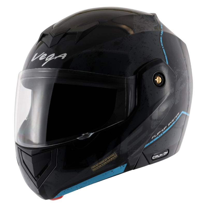 Vega Crux Dx Victor Black Grey Helmet - bikerstore.in
