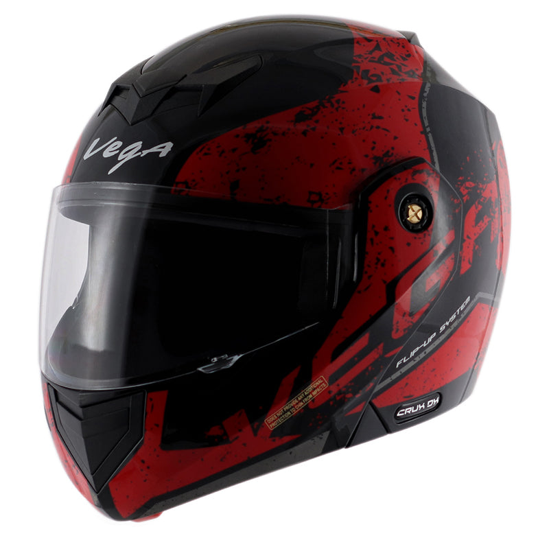 Vega Crux Dx Victor Black Red Helmet - bikerstore.in