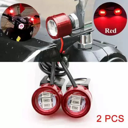 Red LED Eagle Eye Lamp DRL Strobe Light with Flashing Handle Light Red Universal for Motorcycle License Plate Light, Brake Light Motorbike, Truck, Car LED (12 V, 4 W) (Universal For Bike, Pac - bikerstore.in