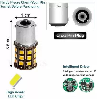 Moxi 16 Patterns Hazard Flasher/Blinker with 360° LED bulb Module for Bike Indicators Indicator Light Motorbike LED (12 V, 12 W)  (Universal For Bike, Pack of 5) - bikerstore.in