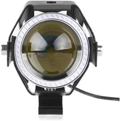 HJG Projector Angel Eyes LED Fog Light For Bike Universal For All Bike (Blue Angel Eyes, 1pc) - bikerstore.in