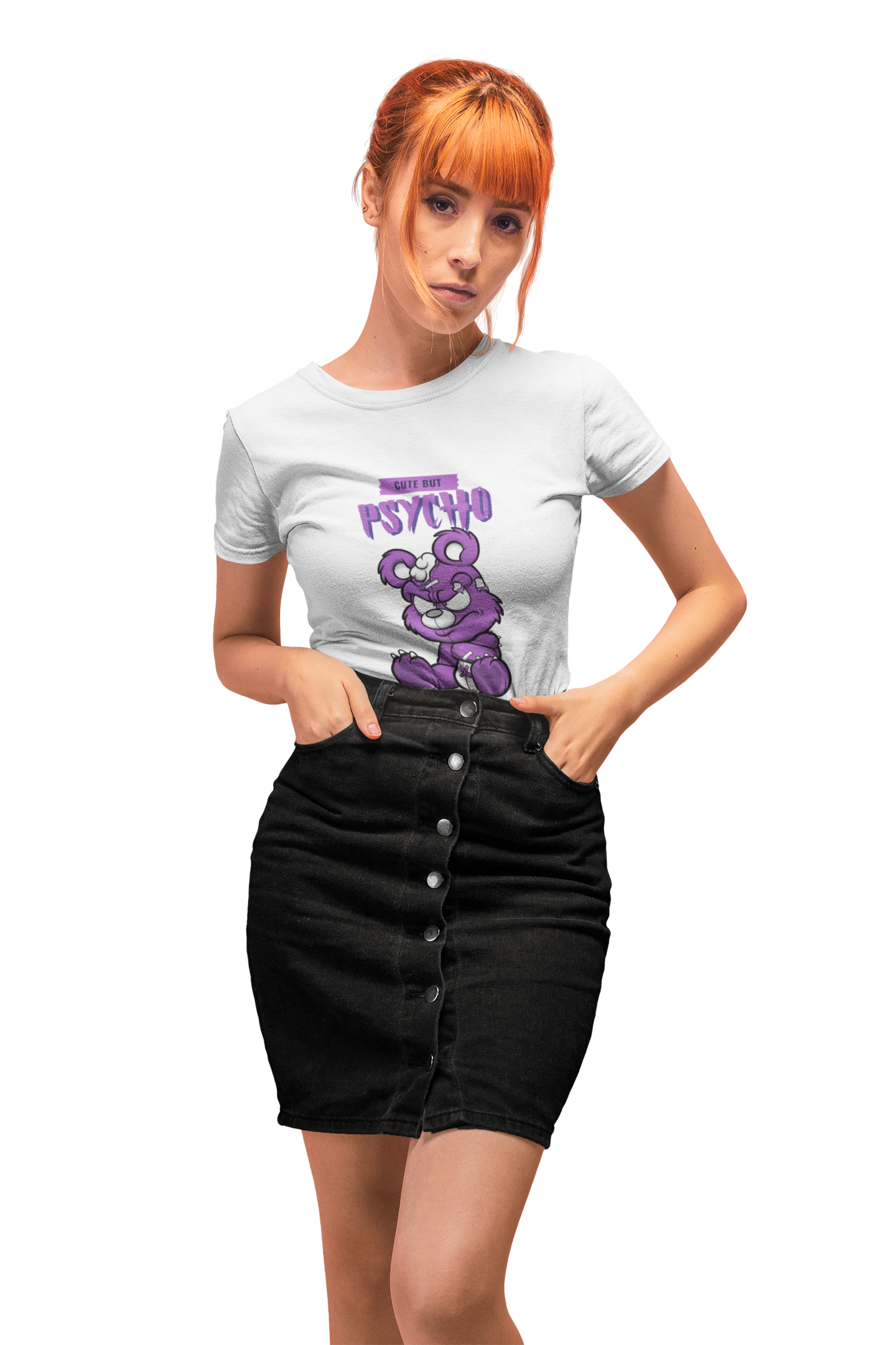 Cute But Psycho T-Shirt for Women | BIKERSTORE.IN - bikerstore.in