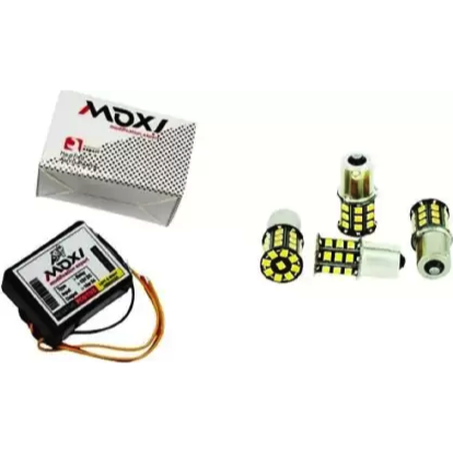 Moxi 16 Patterns Hazard Flasher/Blinker with 360° LED bulb Module for Bike Indicators Indicator Light Motorbike LED (12 V, 12 W)  (Universal For Bike, Pack of 5) - bikerstore.in
