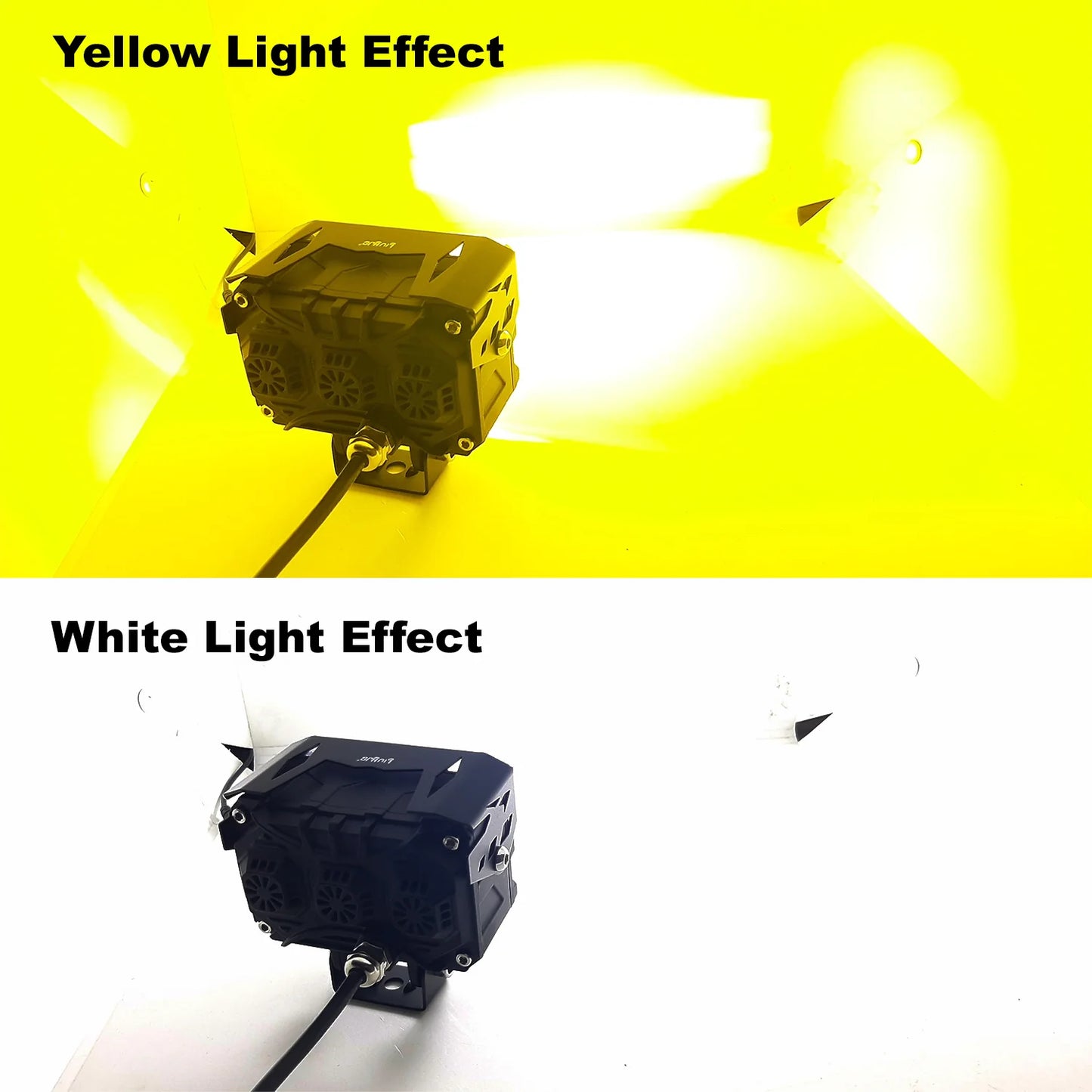 HJG ORIGINAL 180W 6 Future Lens MEGA DRIVE Fog Light For Bike/Car/Thar/Jeep ( Cool White, 90W each * 2 = 180W Total ) - Pack of 2