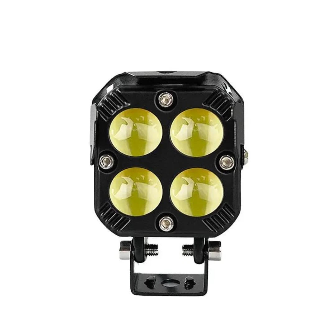 Original HJG 3-in-1 HJG Fog Light: 120W-12V Red, White, Yellow! Illuminate Your Ride with 4 LED Laser Widelight. Perfect for Bike, Car, Thar, Jeep Adventures