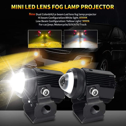 HJG Mini Drive Fog Light with Universal Fit for All Cars and Bikes (Hjg Original) - Yellow/ White - bikerstore.in