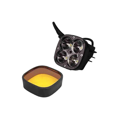 Original HJG 4x4 LED with Brightness Controller Switch Fog Light: 120W-12V White, Yellow Filter Cap