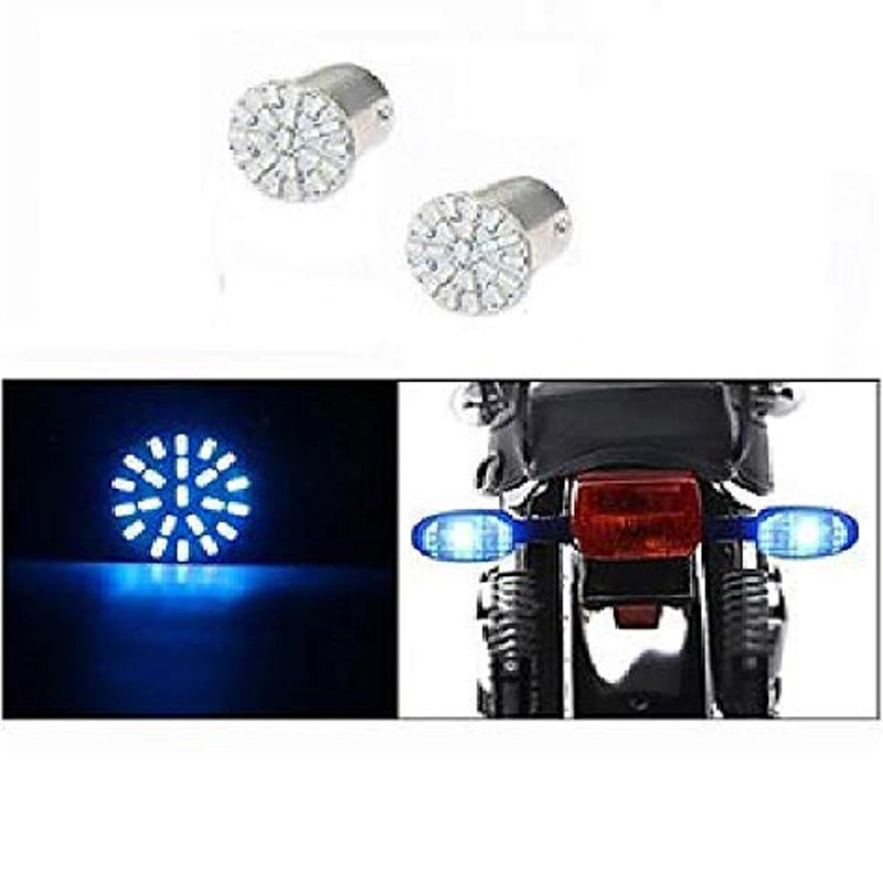 Bike LED 22 SMD Indicator Bulb (Set of 4, Blue) - bikerstore.in