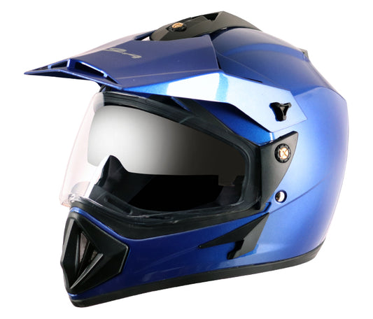 Vega Off Road D/V Blue Helmet - bikerstore.in