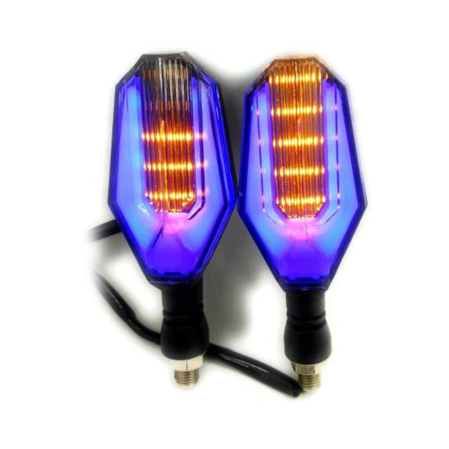 Yellow Blue Bike Indicator Front, Rear LED Indicator Light for Universal For Bike Universal For Bike (Yellow, Blue) - bikerstore.in