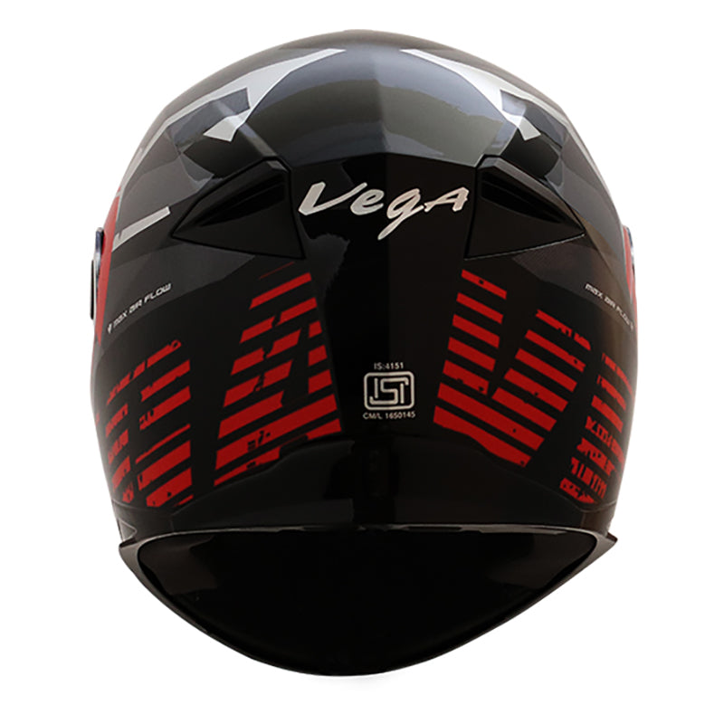 Vega Ryker D/V Camo Black Red Helmet - bikerstore.in