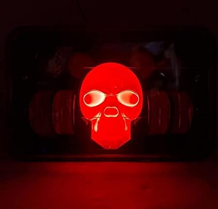 Splendor SKULL BHOOT DRL LED Projector Headlight Assembly Hi/Low Beam With BOSS DRL For Hero Splendor Plus, Splendor Pro, Splendor - bikerstore.in