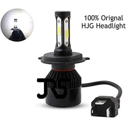 HJG M3 3 Side H4 LED Headlight Bulb with Cooling Fan Head lamp Conversion Kit for Bike Car SUV and Motorcycles (55W, White) - bikerstore.in