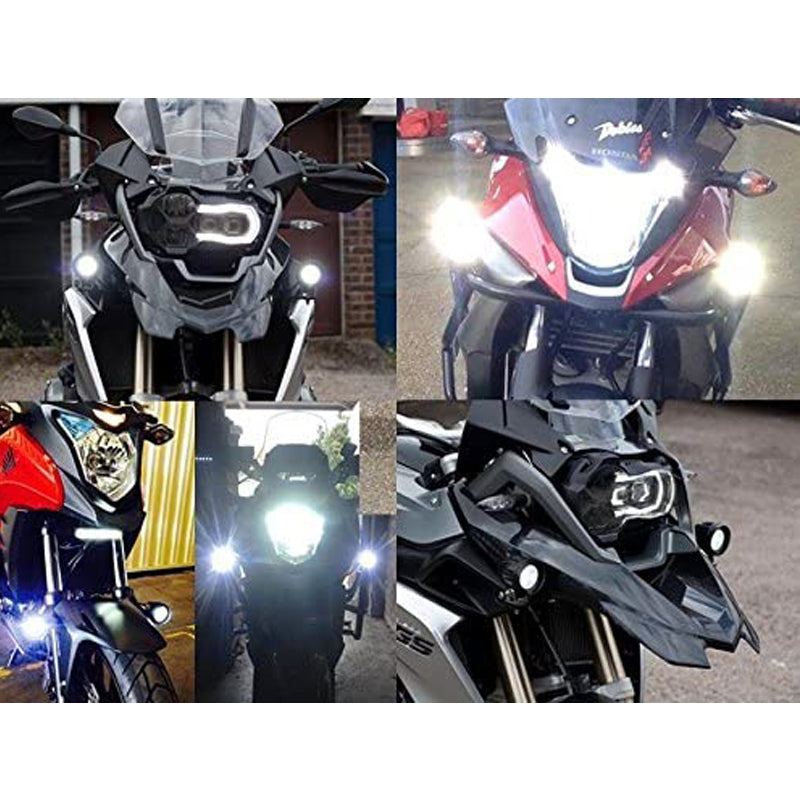 HJG U5 CREE LED Driving Fog Light in Aluminum Body with Switch for All Motorcycles, ATV and Bikes and Cars (15W, White Light, 2 PCS) - bikerstore.in