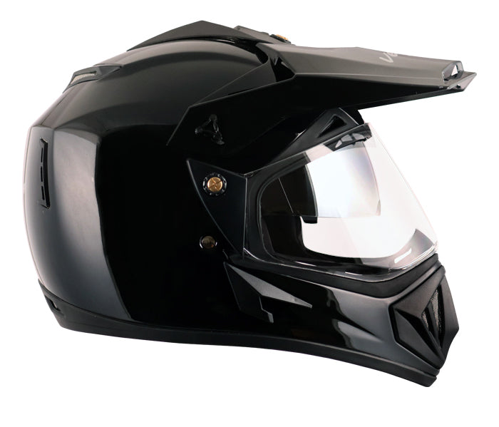 Vega Off Road D/V Black Helmet - bikerstore.in