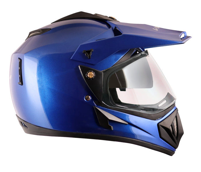 Vega Off Road D/V Blue Helmet - bikerstore.in