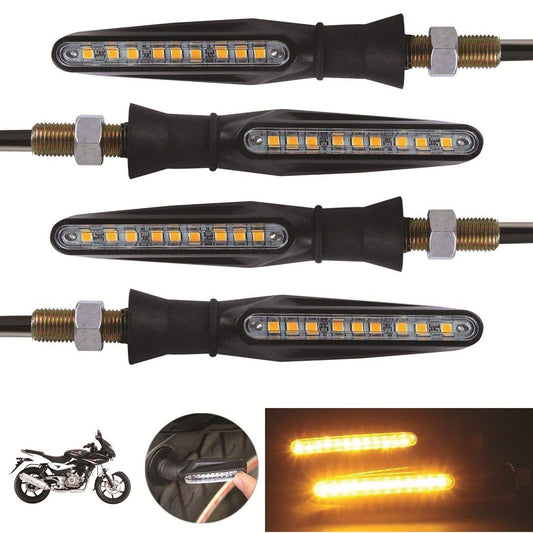 LED KTM Style Indicators for Universal All Bike Models (Amber, Pack of 4) - bikerstore.in