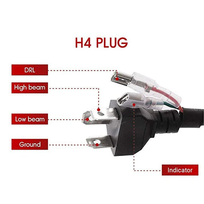 HJG 7 Inch 12 LED Full Ring Headlight Fitting Headlight Compatible with Royal Enfield Classic All Models - bikerstore.in