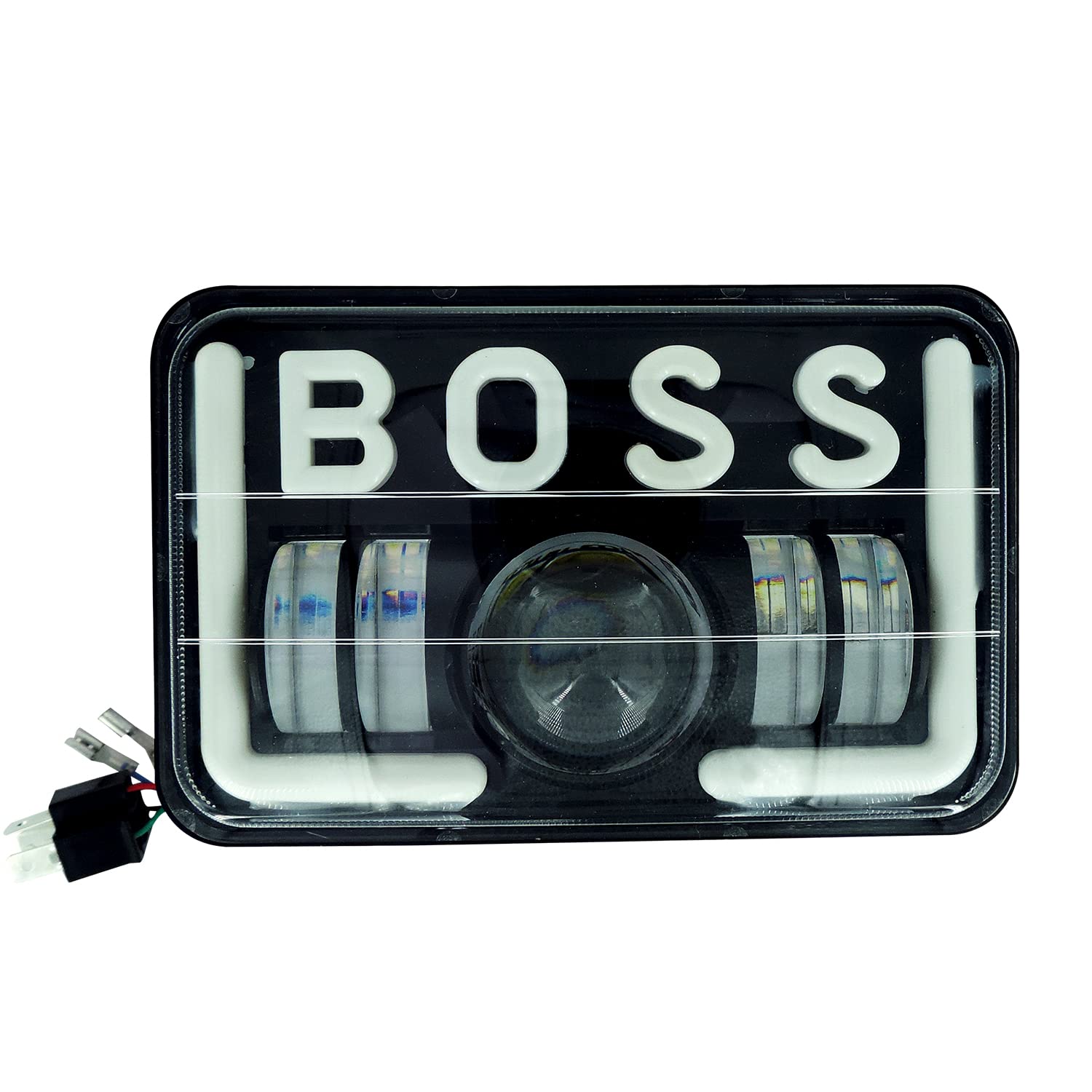 Splendor BOSS DRL LED Projector Headlight Assembly Hi Low Beam With BOSS DRL For Hero Splendor Plus Splendor Pro Splendor