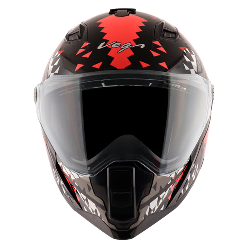Vega Storm Atomic Black Red Helmet - bikerstore.in