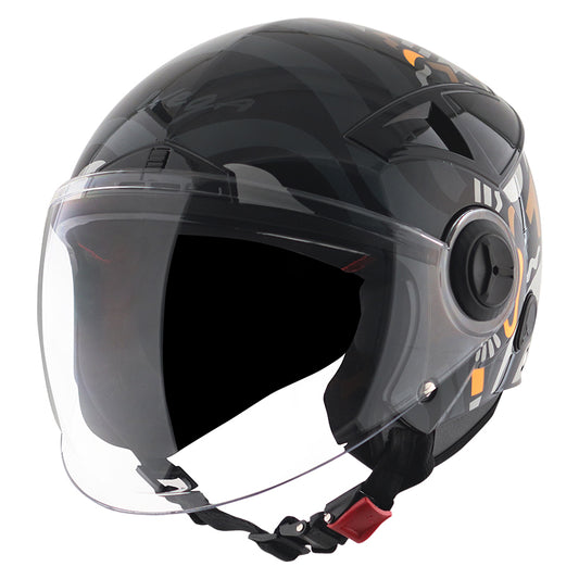 Vega Blaze Dx BZ1 Black Grey Helmet - bikerstore.in