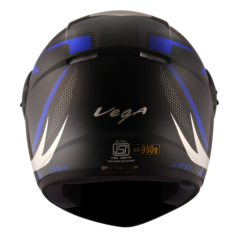 Vega Cliff Styler Black Blue Helmet - bikerstore.in