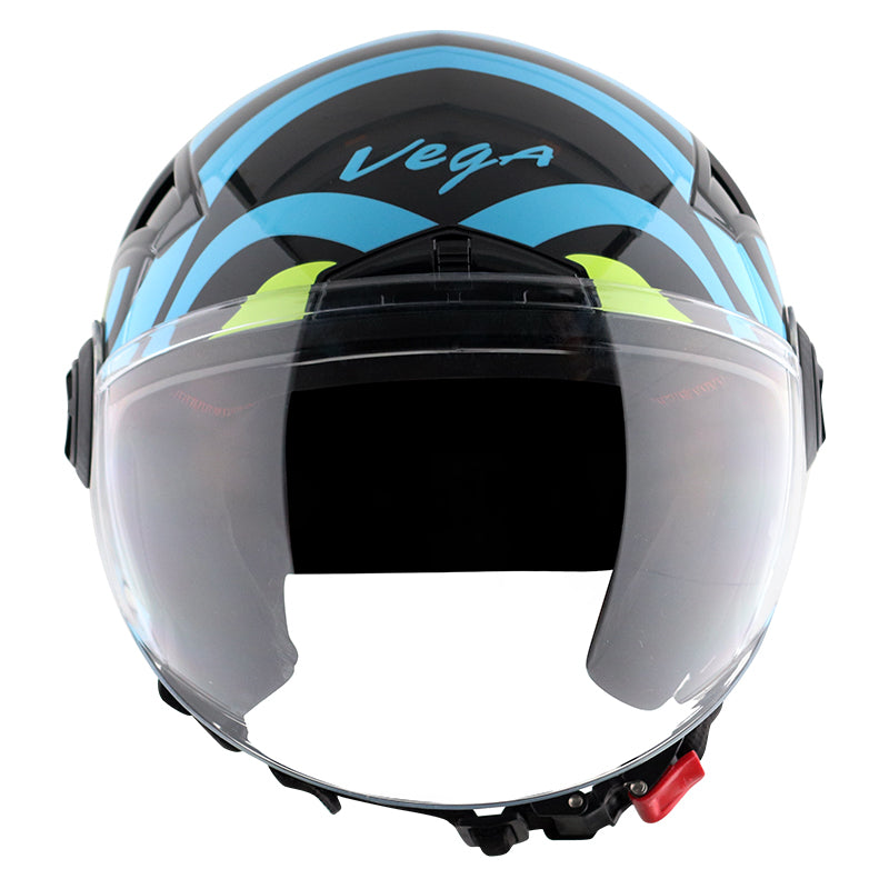 Vega Blaze Dx BZ1 Black Neon Yellow Helmet - bikerstore.in