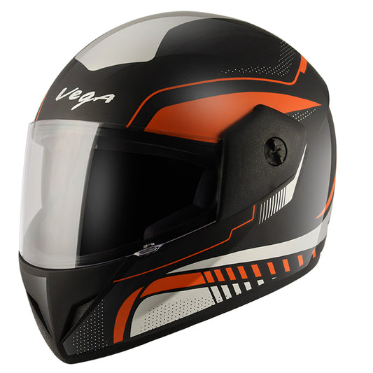 Vega Cliff Styler Black Orange Helmet - bikerstore.in