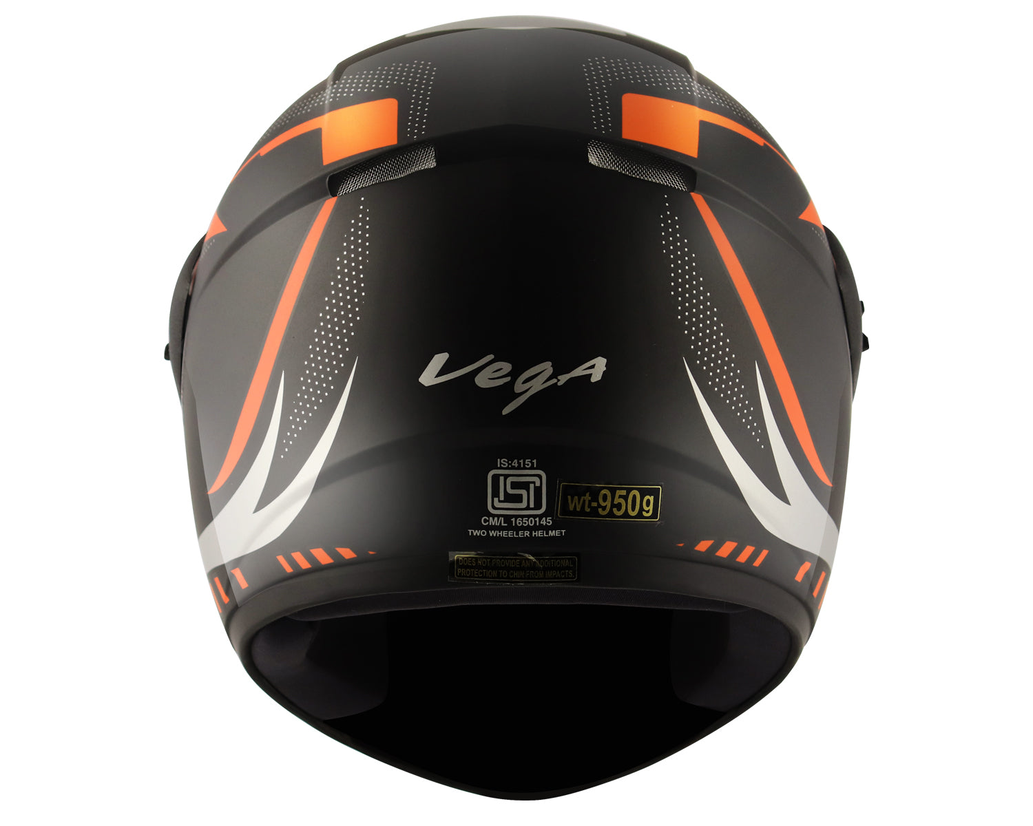 Vega Bolt Macho Graphic Orange Helmet