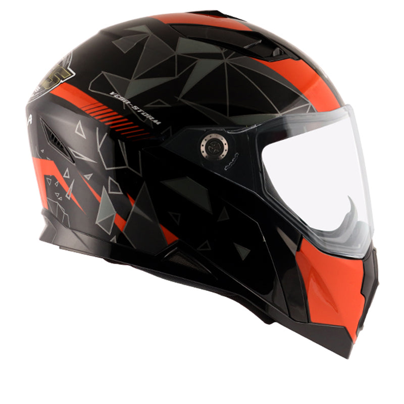 Vega Storm Drift Black Orange Helmet - bikerstore.in