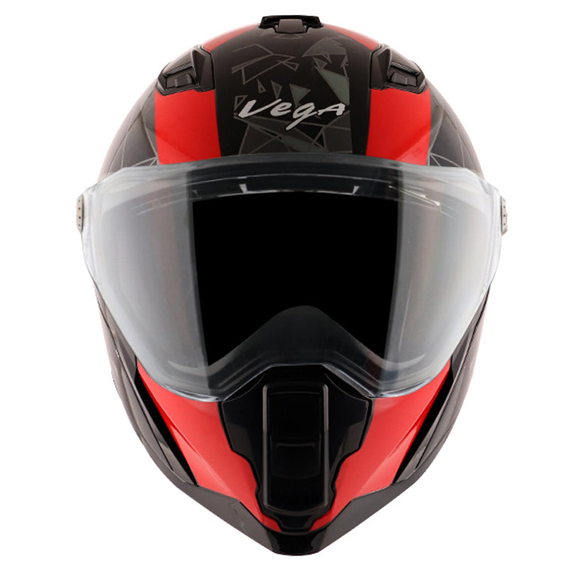 Vega Storm Drift Black Red Helmet - bikerstore.in