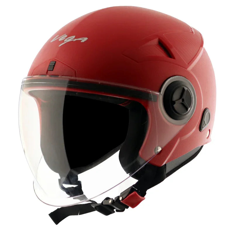 Red Helmate Vega Blaze Red Helmet | Shop Helmets at BIKERSTORE.IN – BikerStore.in