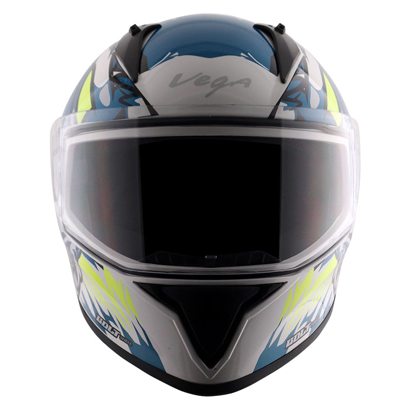 Vega Bolt Bunny White Blue Helmet - bikerstore.in