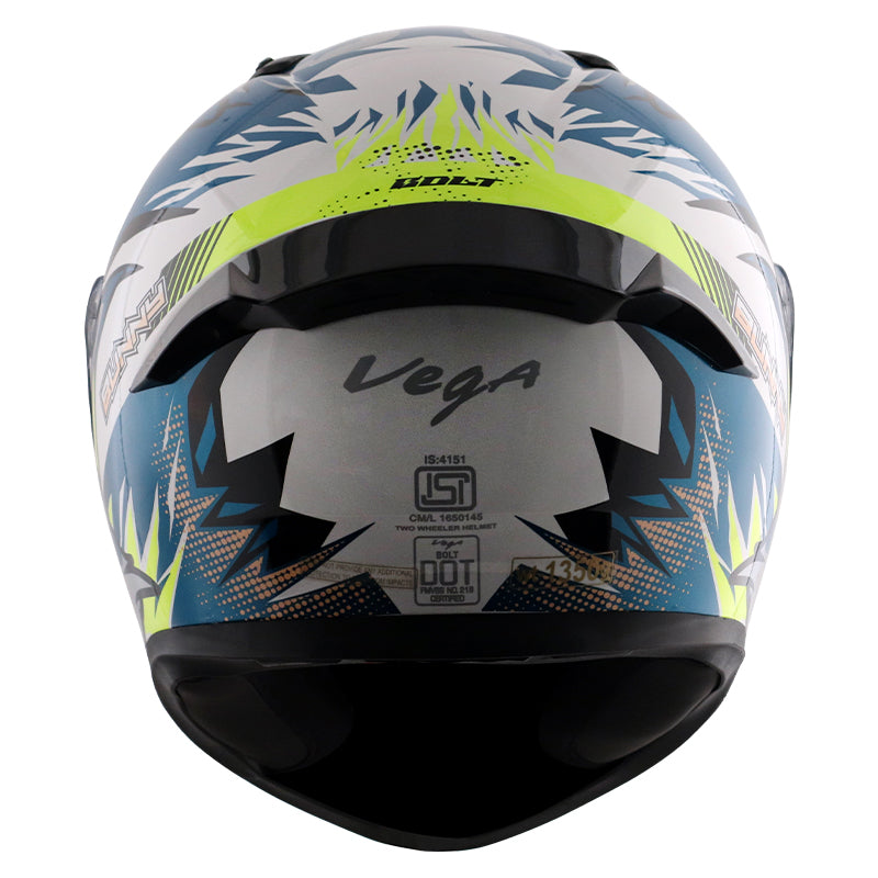 Vega Bolt Bunny White Blue Helmet - bikerstore.in