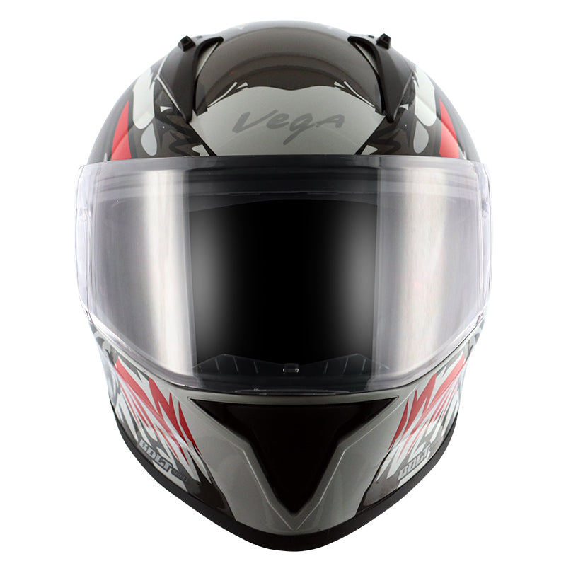 Vega Bolt Bunny White Red Helmet - bikerstore.in