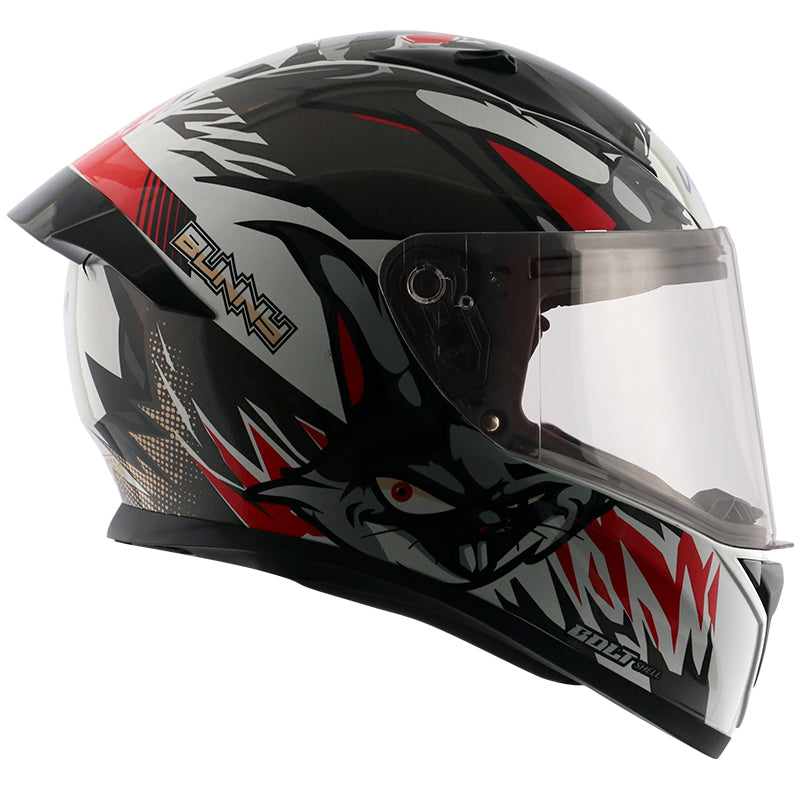 Vega Bolt Bunny White Red Helmet - bikerstore.in