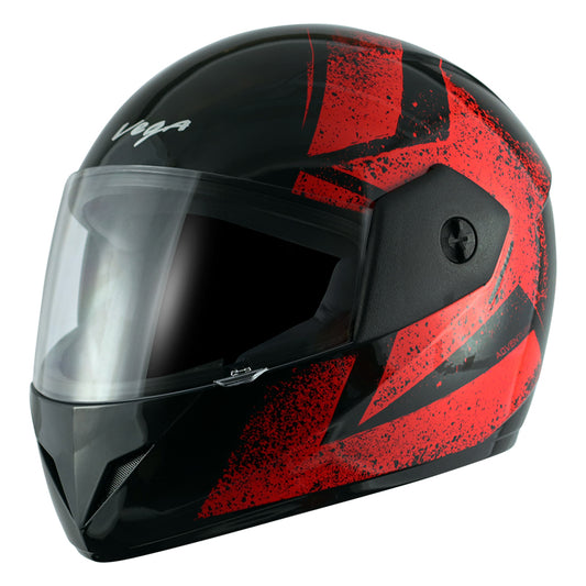 Vega Cliff Adventure Black Red Helmet - bikerstore.in