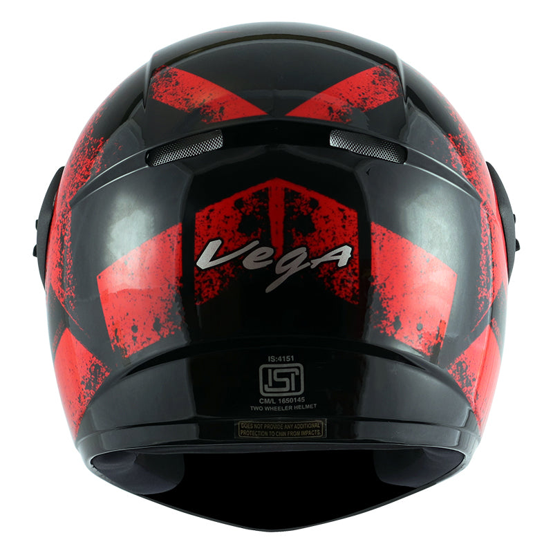 Vega Cliff Adventure Black Red Helmet - bikerstore.in