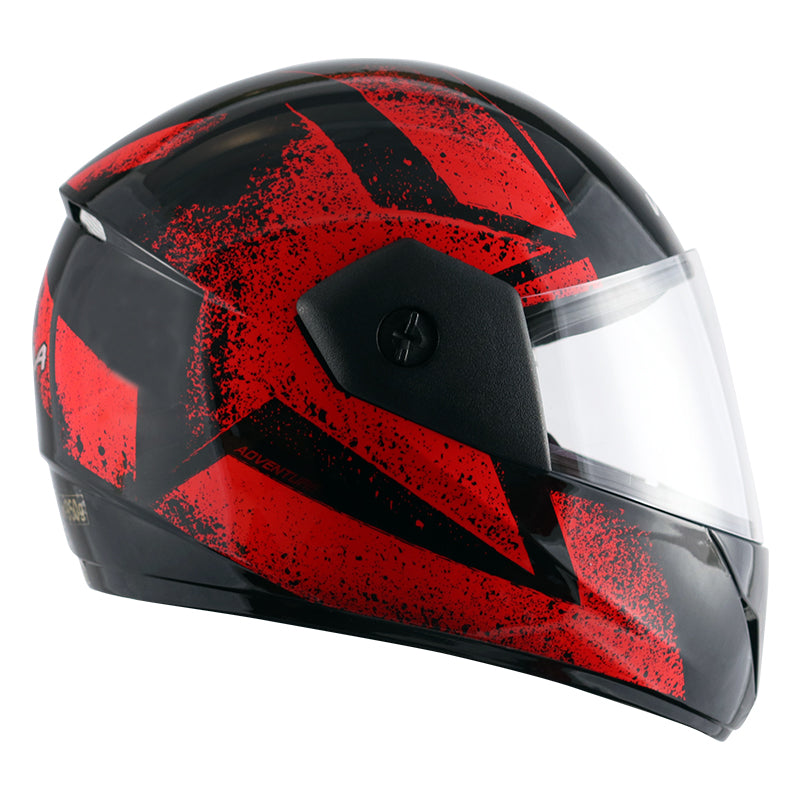 Vega Cliff Adventure Black Red Helmet - bikerstore.in